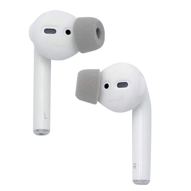 Comply SoftCONNECT | Foam Replacement Earbud Tips for Apple AirPods 1 & 2, Earpods, Most Generic Models of Comparable Size | Gray, Large (2 Pairs) - Image 1